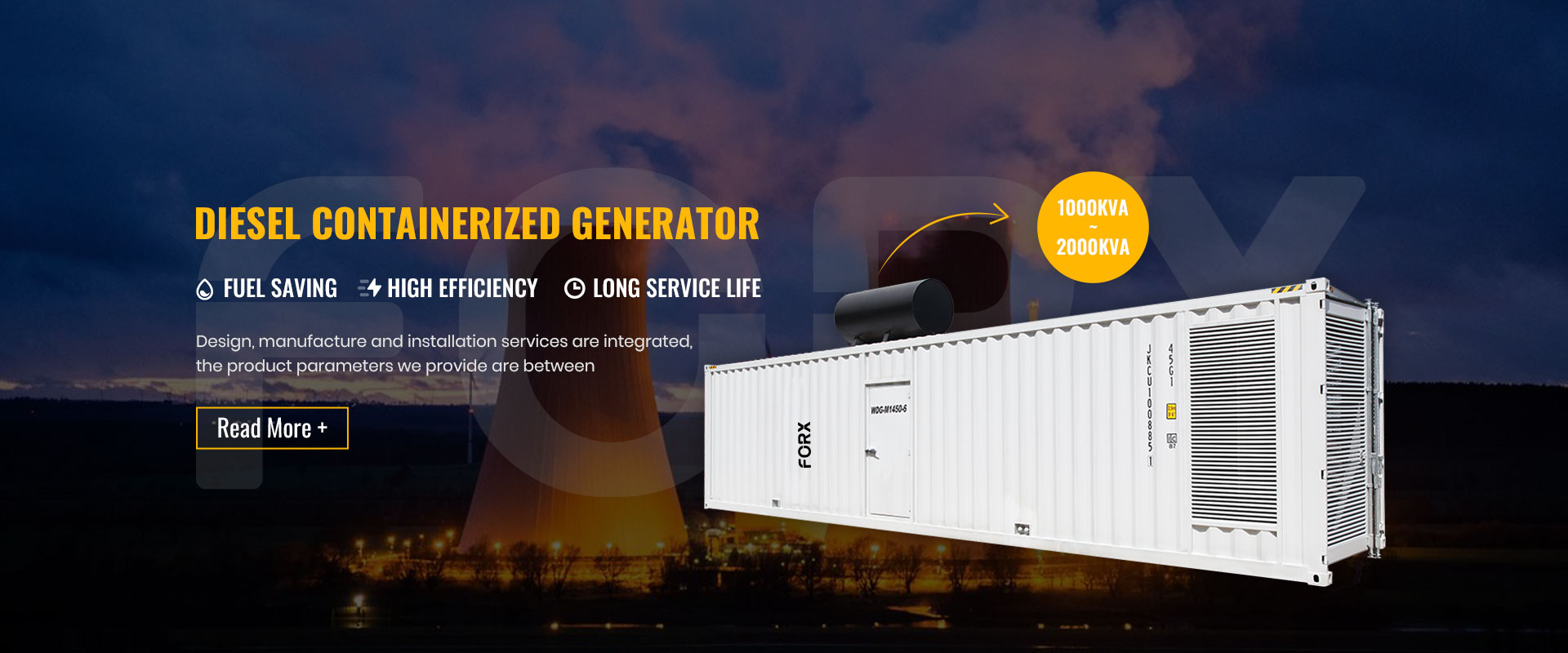 Diesel containerized generator